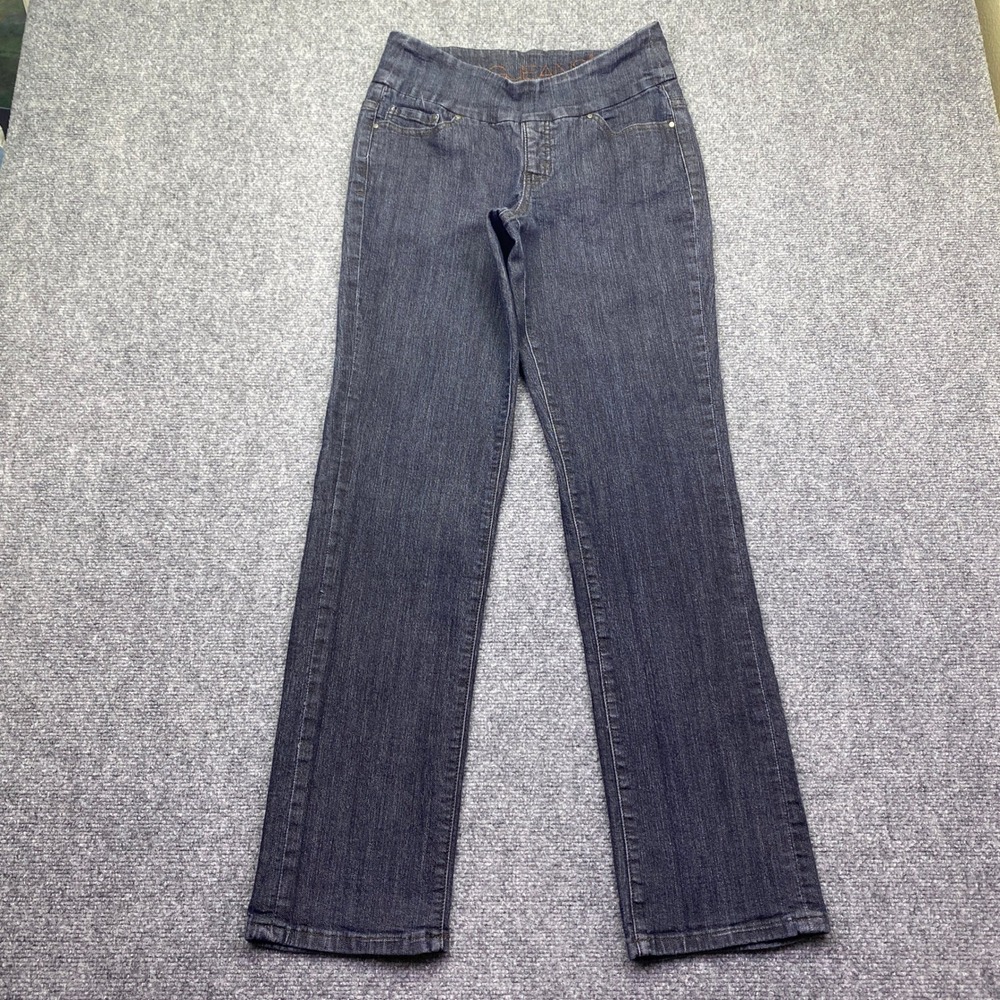Jag Jeans‎ Womens Peri Straight Pull On Dark Wash Indigo Denim Pants Size 6